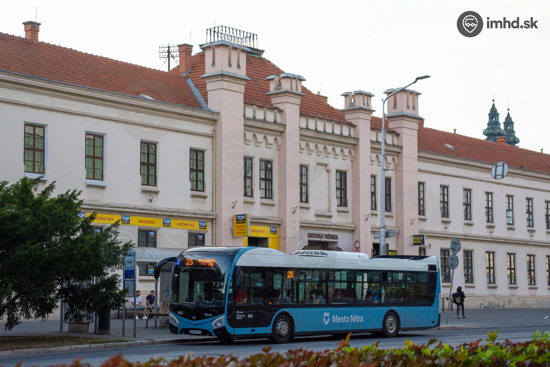 #263,  25, Štefánikova tr., zastávka CENTRUM, Mlyny