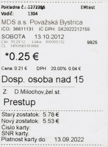 Zavedenie časového predplatného lístka (ČPL) a zmeny v tarife (od 1.11.2012)