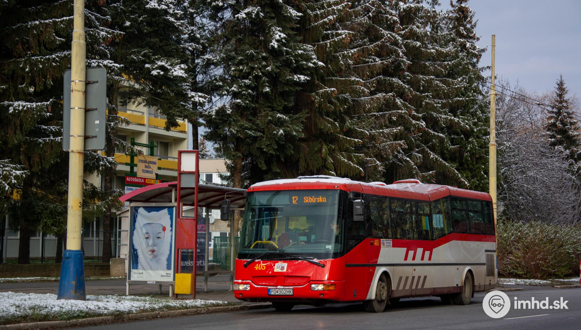 #405,  12, Volgogradská ul., zastávka Volgogradská