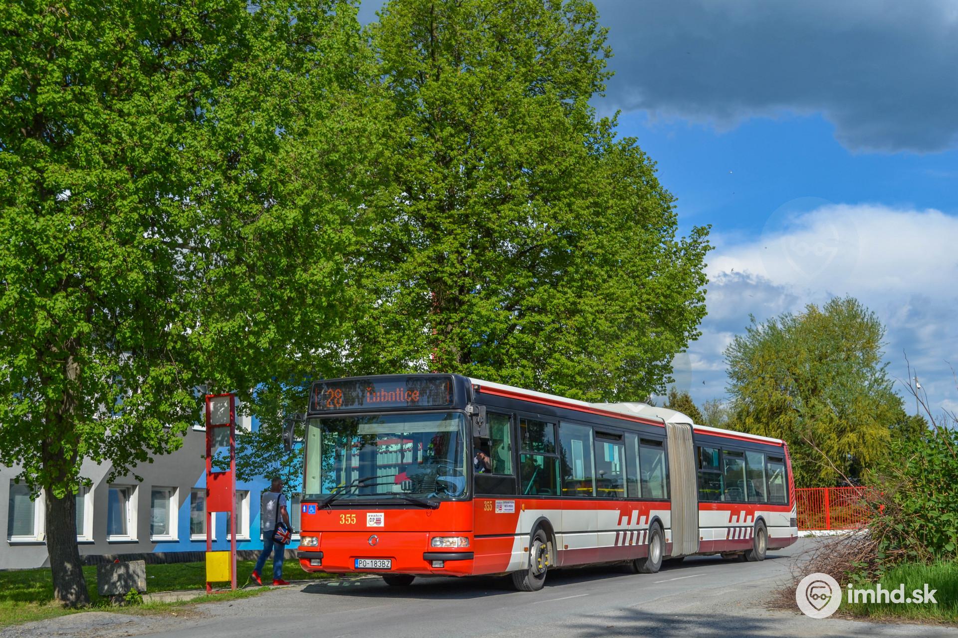 #355,  28, Jelšová ul., zastávka Delňa