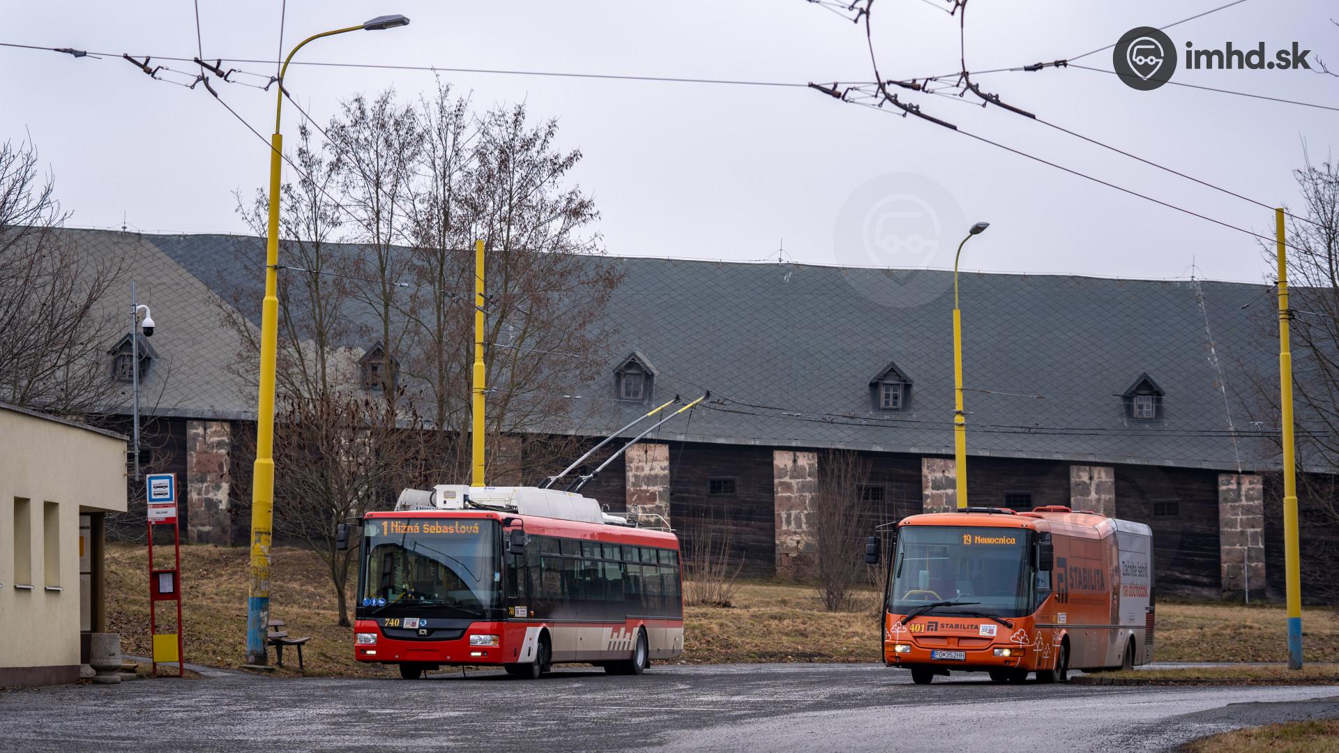 #401, 740,  1,  19, Zborovská ul., obratisko Solivar