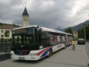 SOR NB 18 #KE-186IG ako doprovod charitatívnej akcie "Cez Slovensko na bicykli za 4 dni "