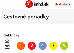 Mobilná aplikácia imhd.sk pre smartfóny a tablety